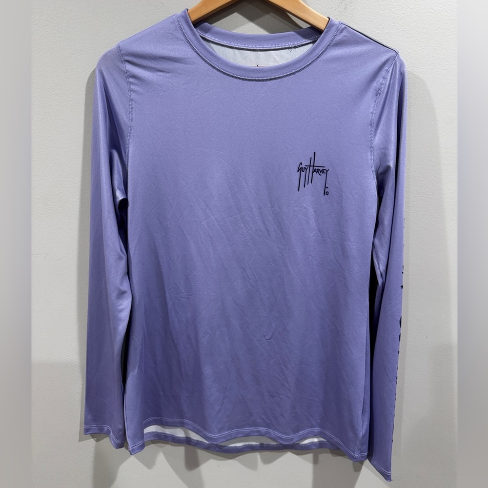 Guy Harvey Lavender‎ Long Sleeve Shirt Medium